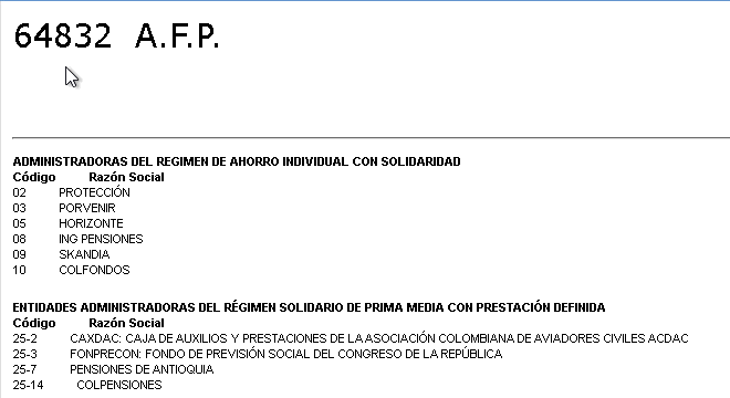 Crear administradoras fondo de pensiones AFP en Nóminai - Portal de ...